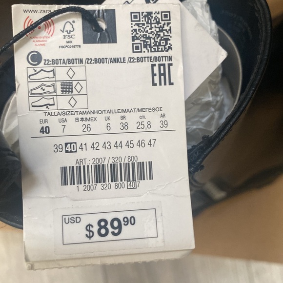 🆕 2024 ZARA CHUNKY SOLE ZIPPER COMBAT BOOTS - Picture 4 of 4